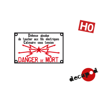 Plaques Danger de Mort pour installations fixes