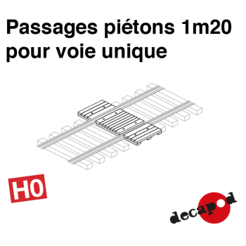 Passage piétons 1,20 m pour voie unique