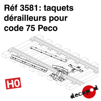 Taquets dérailleurs pour voie Peco H0