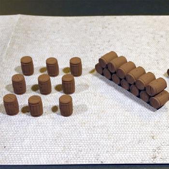 9 fûts + 2 empilements de 13 fûts