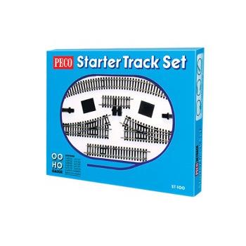 Coffret de départ rails Setrack 00/H0 code 100 (1 ovale avec 2 voies de garage)