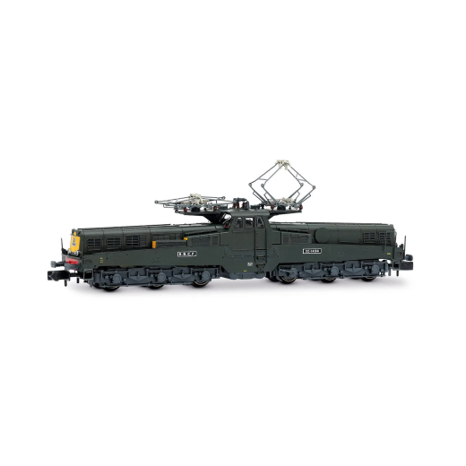 Locomotive électrique CC 14166, livrée verte/jaune, version fin de carrière, 4 lampes modernes, ép. IV, SNCF, éch. N