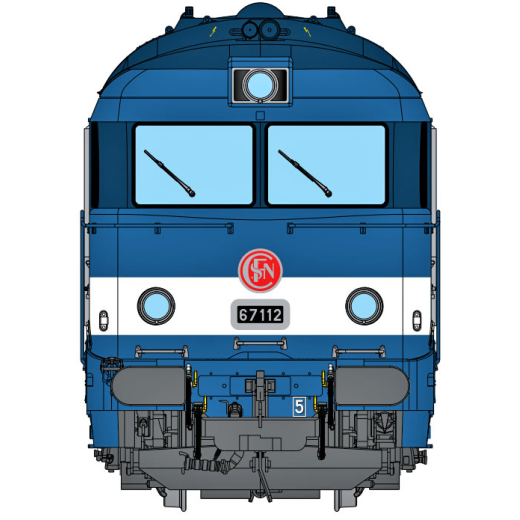 Locomotive Diesel BB 67112 (version d'origine), ép. III-IV, SNCF, éch 0 - Analogique-1