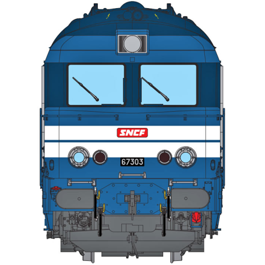 Locomotive Diesel BB 67303 (cabine renforcée), ép. IV-V, SNCF, éch 0 - DCC Sound-1