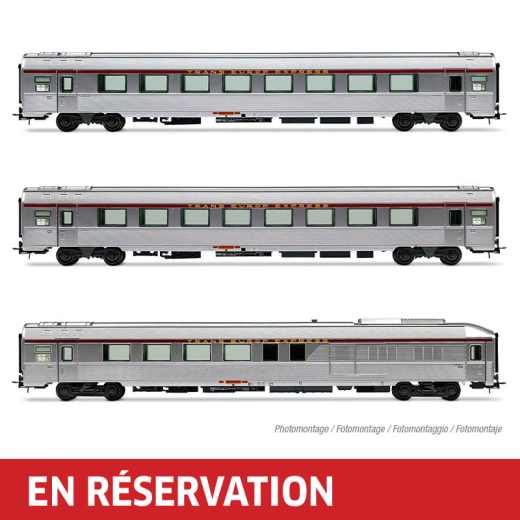 Coffret de 3 voitures Mistral 69, TEE « Jules Verne », set 2/2, ép. IV, SNCF