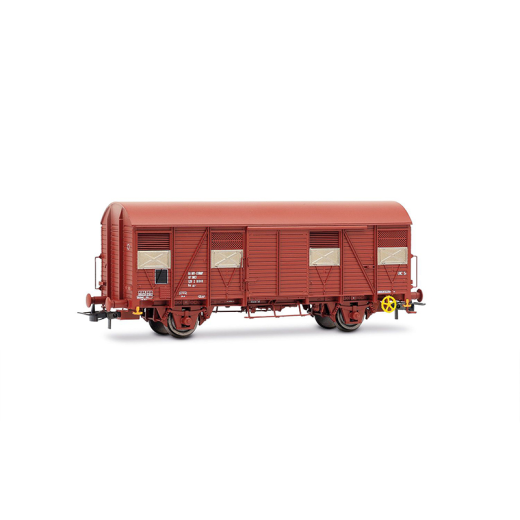 Coffret de 2 wagons-citernes à 2 essieux type Gs, livrée marron, dont un avec feux de fin de convoi, ép. IV, SNCF-2