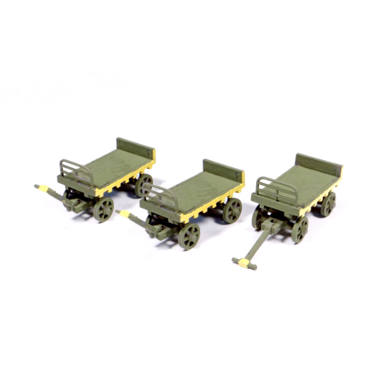 3 chariots à bras (avec timon mobile)