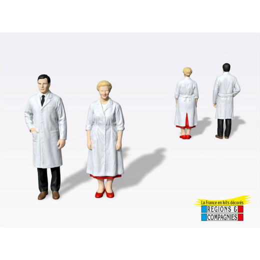 Mini-façade crèmerie avec ses figurines couple de crémiers-1