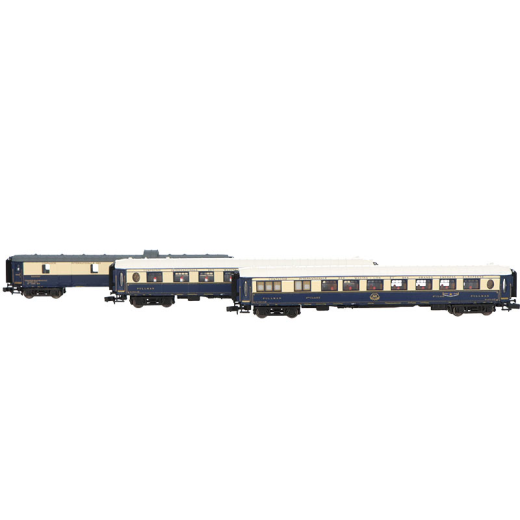 Coffret de 3 voitures « Etoile du Nord », set 1/2 (DD3, VP Flèche d'Or + VPC Étoile du Nord), ép. II, CIWL-4