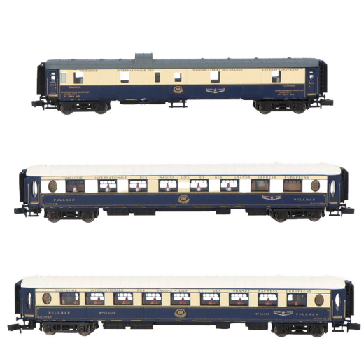 Coffret de 3 voitures « Etoile du Nord », set 2/2 (DD3, VPC Flèche d'Or + VP Étoile du Nord), ép. II CIWL