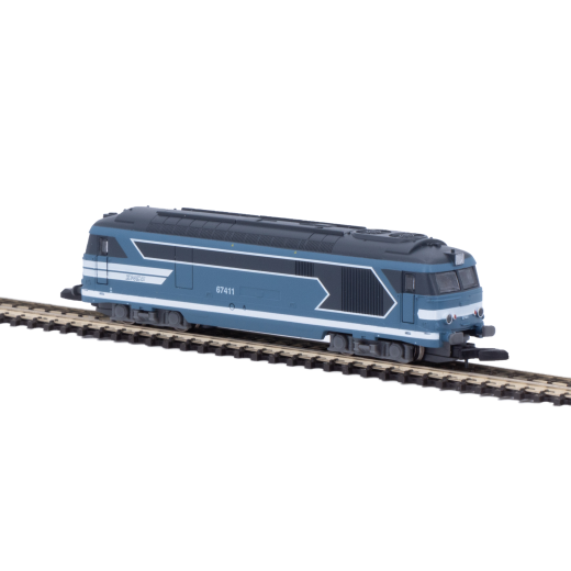 Locomotive diesel BB67411 SNCF Bleue - numérique (éch. Z)