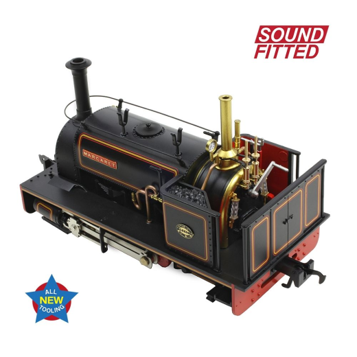 Locomotive à vapeur Quarry Hunslet 0-4-0ST 'Margaret' Penrhyn Quarry Lined Black-7