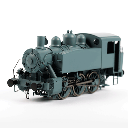 Locomotive à vapeur 030 TU grise (sans marquage), ép. III, SNCF, éch 0-1