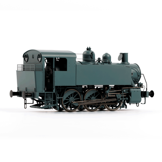 Locomotive à vapeur 030 TU grise (sans marquage), ép. III, SNCF, éch 0-2
