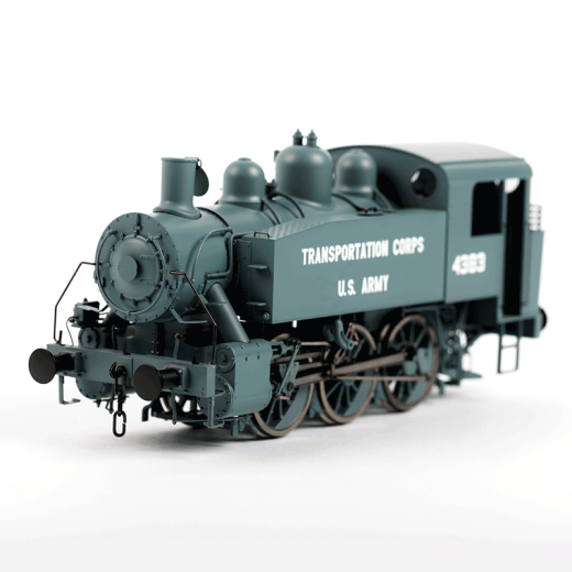 Locomotive à vapeur USTC 4383 grise (Dark Blue Grey), ép. III, US Army, éch 0-1