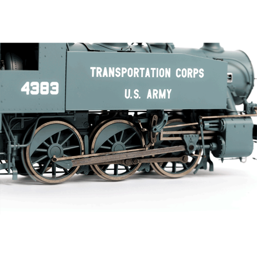 Locomotive à vapeur USTC 4383 grise (Dark Blue Grey), ép. III, US Army, éch 0-4