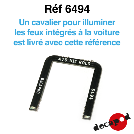 Réglette d'éclairage pour A7D UIC Roco-1