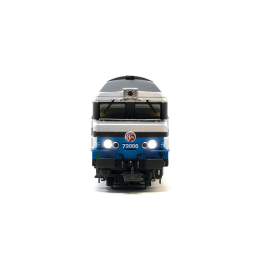 Locomotive diesel CC 72006, livrée « Isabelle », bleu/argent/gris, ép. V, SNCF-1