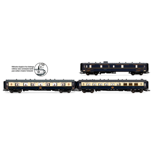 Coffret de 3 voitures Étoile du Nord, set 1/2 (1 x DD3, 1 x VP Flèche d'Or et 1 x VPC Étoile du Nord), ép. II, CIWL