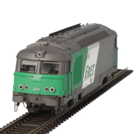 Locomotive diesel BB 467471 sans enjoliveur en livrée Fret, ép. VI, SNCF, analogique-1