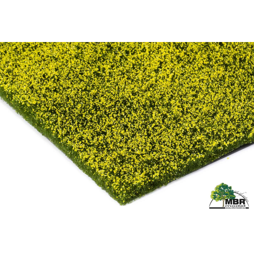 Tapis floqué pour champs et prairies - Prairie fleurie jaune - 4-8 mm 20 x 30 cm