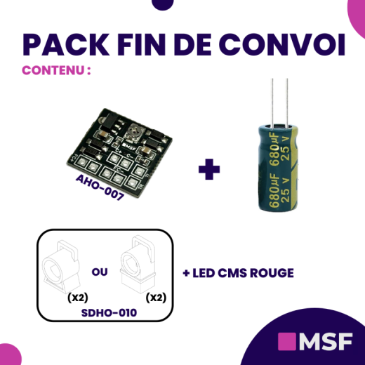 Feux de fin de convoi ancien - Platine d'éclairage-2