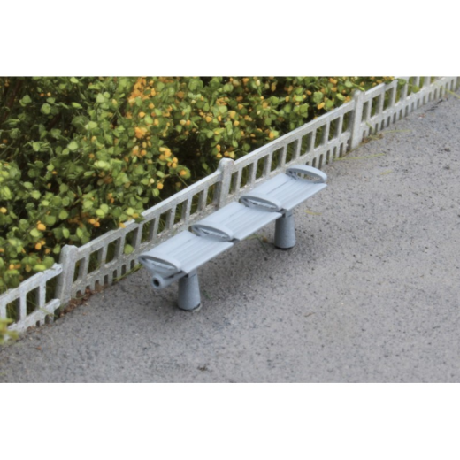 Banc de quai de gare moderne 3 places-1