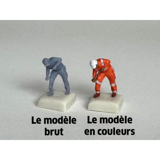 Ouvrier de chantier SNCF Infra - Personnage à peindre-1