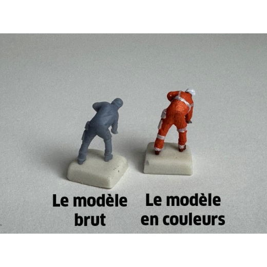 Ouvrier de chantier SNCF Infra - Personnage à peindre-2