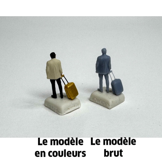 Passager avec valise - Personnage à peindre-2
