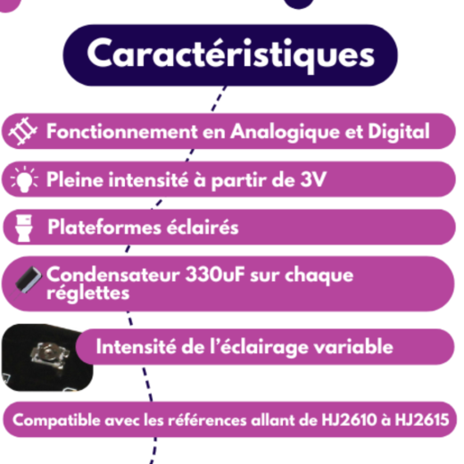 Platine d'éclairage pour Autorail EAD Jouef - DCC-3
