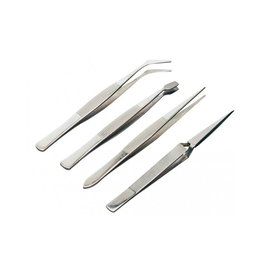 Set de 4 pinces Brucelles