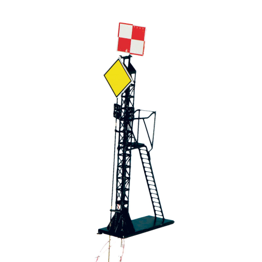 Signal PLM sur mât en treillis - Signal combiné 2 cocardes, ép. II à V-1