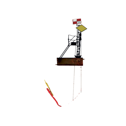 Signal PLM sur mât en treillis - Signal combiné 2 cocardes, ép. II à V-2