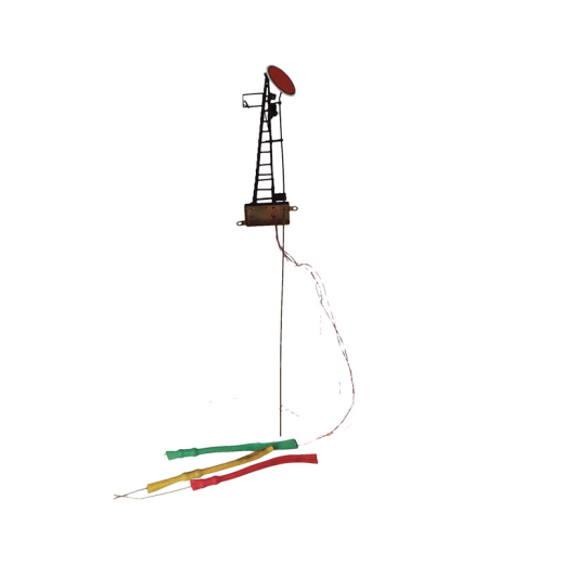 Signal PLM sur mât en treillis - Disque rouge, ép. II à V-2