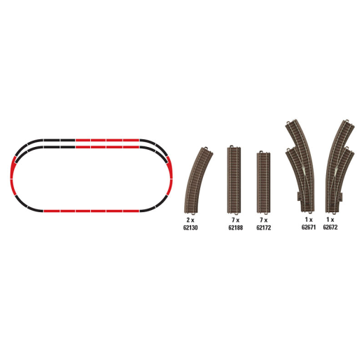 Coffret de voies complémentaires C3 - Code 83 Trix C-2