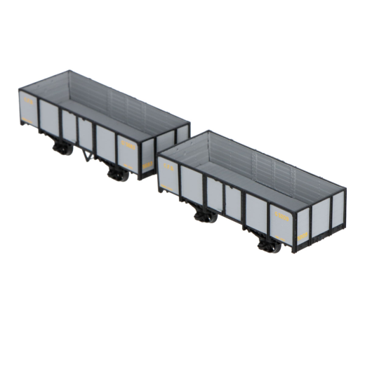 Set de 2 tombereaux CFD, gris clair, ferrures noires-2