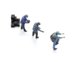 3 Cheminots SNCF chargeant des briquettes-3