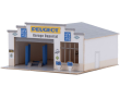 Petit garage français avec plusieurs enseignes possibles incluses.-2