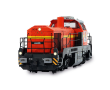 Locomotive diesel Vossloh DE 18, COLAS RAIL, livrée orange/jaune, ép. VI-1