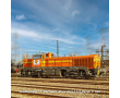 Locomotive diesel Vossloh DE 18, COLAS RAIL, livrée orange/jaune, ép. VI-6