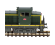 Locomotive Diesel BB 63010 livrée vert/ jaune, châssis gris, ép. IV  - Analogique-1