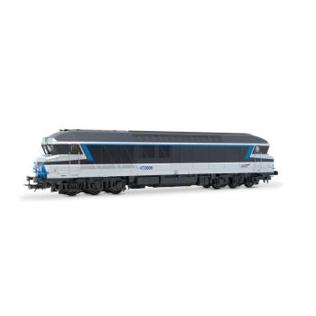 Locomotive diesel CC 72006, livrée « Isabelle », bleu/argent/gris, ép. V, SNCF