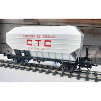 Wagon céréalier B. Richard déco CTC gris clair, ép. III, SNCF, boite OCEM