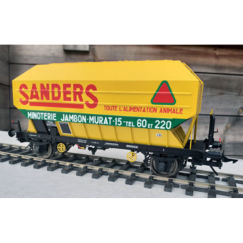 Wagon céréalier B. Richard déco "Sanders",  ép. III, SNCF,  3 numérotations possibles, boite OCEM