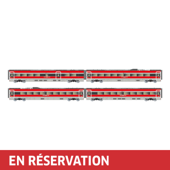 Coffret de 4 voitures intermédiaires du train « Frecciarossa 1000 », publicité « Le plaisir d'un voyage nouveau », ép. VI, FS Trenitalia