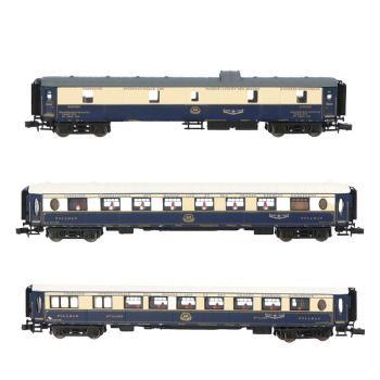 Coffret de 3 voitures « Etoile du Nord », set 1/2 (DD3, VP Flèche d'Or + VPC Étoile du Nord), ép. II, CIWL