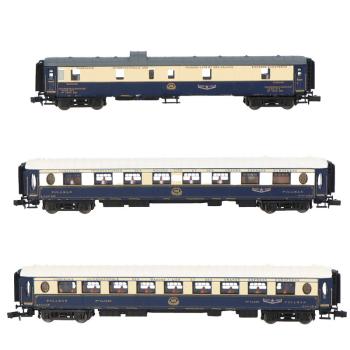 Coffret de 3 voitures « Etoile du Nord », set 2/2 (DD3, VPC Flèche d'Or + VP Étoile du Nord), ép. II CIWL