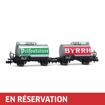 Coffret de 2 wagons citernes à 2 essieux, livrée « BYRRH », ép. IV, SNCF