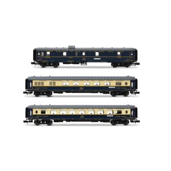 Coffret de 3 voitures « Edelweiss Pullman Express », set 2/2 (DD3, VPC Flèche d'Or + VP Étoile du Nord), ép. II CIWL